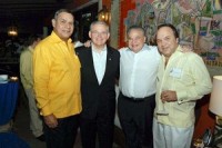 Miguel Franjul, Editor de Listin Diario; Bob Menéndez, Salomón Melgen y Vinicio Castillo, prominente abogado dominicano