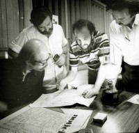 Creando Noticias en 1973, junto a Oscar Smoje, Aram Aharonian y Paco Urondo