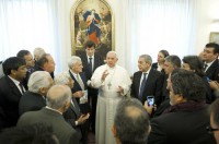 vaticano bergo con sindicalistas arg