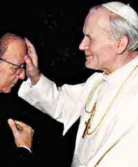 Juan Pablo II y el pederasta sacerdote mexicano Marcial Maciel