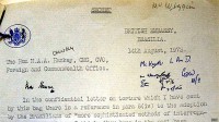 Carta secreta de la Embajada británica en Brasilia