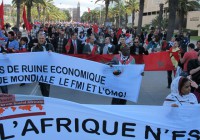Foro Social Mundial 2013 marcha de apertura en la capital  de Tunez foto Sergio Ferrari