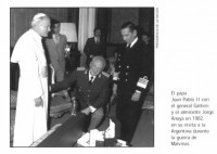 vaticano juan pablo ii con galtieri y anaya